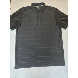 Snake Eyes Dry 18 Golf Polo Shirt Mens Medium Gray Black Athletic Performance